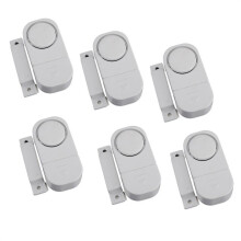 Fönsterlarm, 6-pack mini trådlöst fönsterdörrlarm inbrottslarm magnetiskt sensorskydd för hemmet