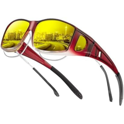 Γυαλιά νυχτερινής όρασης Fit-Over-Glasses Γυαλιά περιτύλιξης: Αντιθαμβωτικά γυαλιά