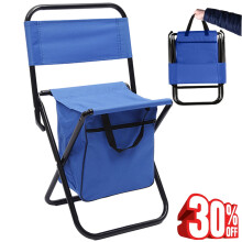 Cadeira de camping dobrável e portátil com bolsa, banquinho leve com encosto para camping, caça, pesca e trilhas – Verde