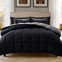 Lavendelkleurige polyester dekbedset (queensize, 3-delig)