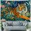 Tiger Jungle -seinävaate, 60x50 tuumaa 4