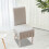 Graue Stretch-Stuhlhussen mit Rock – Universelle Passform 4