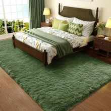 Gray Green Shag Rug 4x6 Feet for Bedroom Nursery Dorm