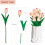 Buquê com 10 tulipas artificiais azuis de 33 cm (13 polegadas) em PU 2