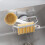 Soporte de aluminio para esponjas con ventosa resistente – Plateado 1