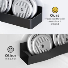 Magnetisches Gewürzregal für Kühlschrank, Küchenorganizer und Ablage, Schwarz (2er-Pack)…