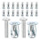OUNONA 25 Sets Thread Expansion Nut Threaded Insert Internal Bolts Silver 7