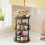 Ξύλινη περιστρεφόμενη βάση μπαχαρικών Lazy Susan 10" 3 επιπέδων για ντουλάπι, πάγκο 4