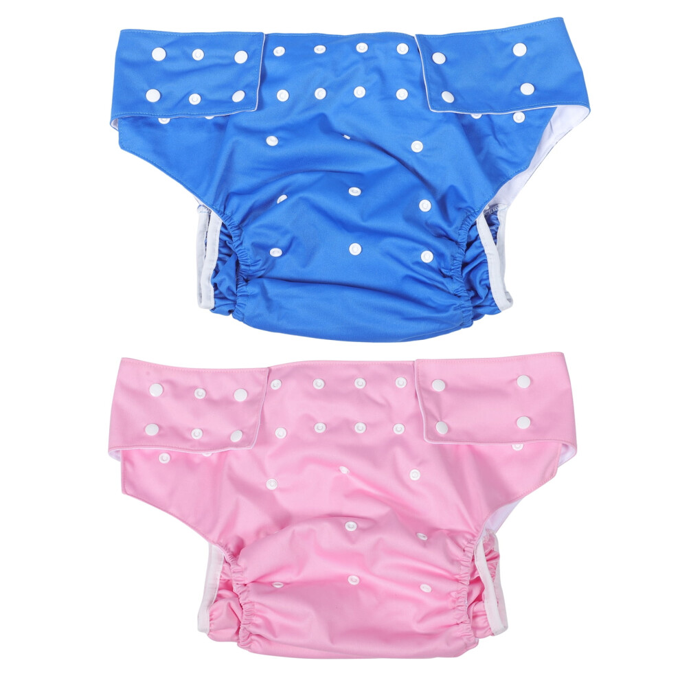 Xing 2Pcs Adult Cloth Diapers Washable Adult Nappy Reusable Adult Diaper Reusable Adult Nappy