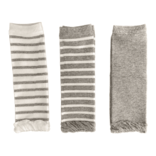 Lot de 3 guêtres douces 100 % coton pour bébés et jeunes enfants de 6 à 36 mois. Maintien et chaleur des jambes.