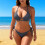 Women's solid color halter bikini set with tummy control 4