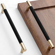 Cabinet Pulls Gold Black Aluminum 2 Pack 192mm