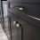 Cabinet Pulls Gold Black Aluminum 12-Pack 96mm 5