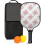 Σετ κουπιών Pickleball από fiberglass με λουλούδια, 2 μπάλες και τσάντα, συμβατό με παιχνίδι 1