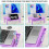 Support pour écran avec rangement Violet PTT002-V 2