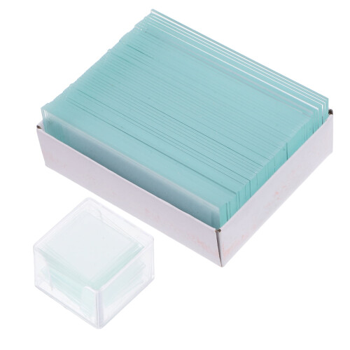 Lames et lamelles couvre-objets pour microscope WEUVEB (verre, 1 jeu)
