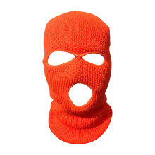 Máscara de esqui, adequada para o inverno frio, máscara de esqui masculina, mantém a cabeça aquecida, máscara facial completa, laranja
