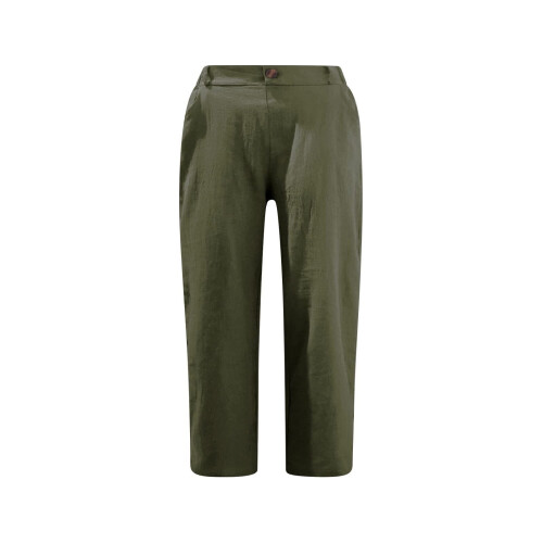 Damen-Hose mit weitem Bein, hoher Bund, gerader Schnitt, Freizeithose 1