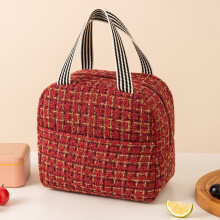 Sac à lunch portable rouge pour étudiants et employés de bureau.