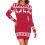 Vestido acampanado con estampado navideño para mujer 1