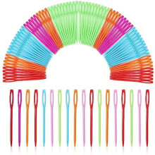 100 Pcs Large Eye Plastic Needles, 2.7" (7cm), for DIY Sewing, Crafts, Tapestry & Darning – Compatible with Kids & Beginners