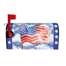 Couvercle magnétique patriotique pour boîte aux lettres du 4 juillet, 45,7 x 53,3 cm, motif étoiles et rayures – Compatible avec les boîtes aux