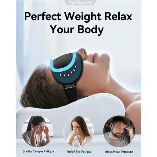 3D Weighted Eye Mask Memory Foam 100% Blackout 2