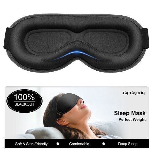 3D Weighted Eye Mask Memory Foam 100% Blackout