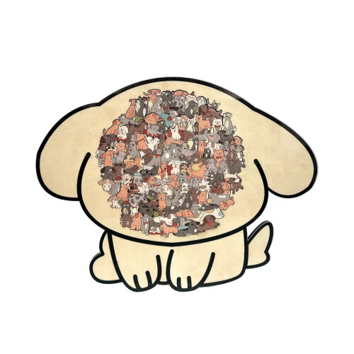 Hundformat träpussel Morandi Color 1 st