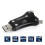 Leitor de cartão SD 4 em 1 compatível com iPhone, iPad, Mac, Android e PC — Suporta SD/Micro SD, USB-C, Micro USB e USB-A. Cor: Preto. 1