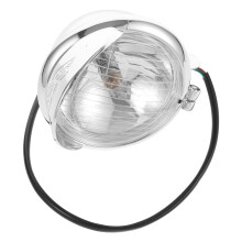 1 conjunto de farol para motocicleta para pilotagem noturna com visibilidade aprimorada, em ABS, redondo, prateado, 30 x 12 x 11 cm