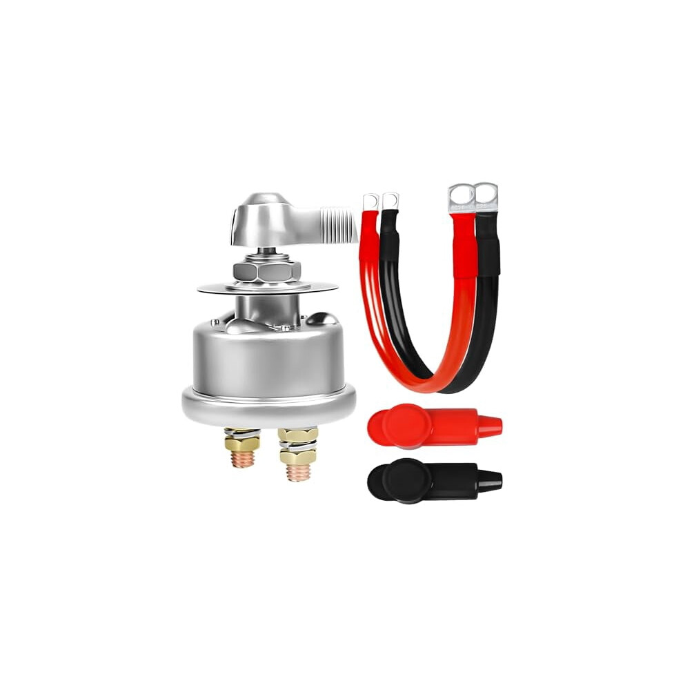 200A Battery Disconnect Switch 12V 48V Battery Shut Off Switch Master Power Isolator Marine On Off Kill Switch For Car, Boat, Vehicle, Truck, Atv, Rv 9353595312548