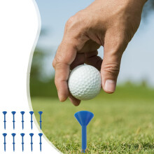 10pcs Unbreakable Plastic Golf Tees – Low-Friction, Durable, Eco-Friendly, Compatible with All Clubs