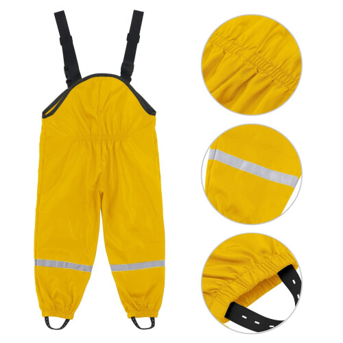 Παιδική αδιάβροχη σαλοπέτα Rbaofujie Unisex, αντιανεμική και αδιάβροχη, κίτρινη 1