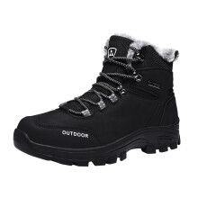 Ediodpoh Heren Wintermode Ademende Waterdichte Outdoor Wandelschoenen Hoge Katoenen Schoenen Wandelschoenen Sportschoenen Sneakers voor Heren Zwart11
