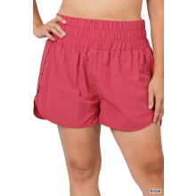 Pantaloni scurți sport pentru femei, cu talie elastică, cu guler sport, casual, cu chiloți interiori încorporați, model casual, model casual,