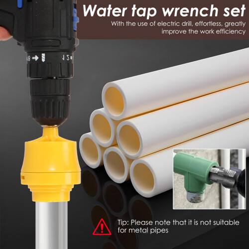PVC Thread Maker Tool for Electric Drill – 1/2", 3/4", 1" Dies, Reusable Plumbing Threading Kit 2