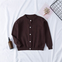 Peuter/Kindervestje voor baby meisjes met lange mouwen, dunne topjes, effen kleur, vestje met knoopjes, feestelijke look