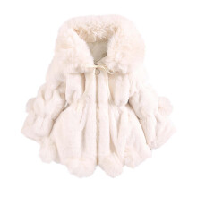 Vêtements d'hiver pour bébé garçon/fille, couleur unie, épais, peluche, mignon, chaud, sweat à capuche, manteau épais, cape, blanc, 5-6 ans