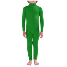 Macacão unissex de Halloween – Verde liso, manga comprida, gola alta, sem costuras, ideal para palco, escalada, caminhadas, camping e ciclismo;