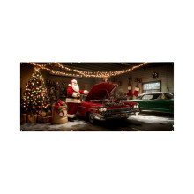 Bannière de porte de garage de Noël pour décoration extérieure, grande bâche de porte de jardin avec motif Joyeux Noël, toile de fond pour