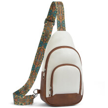 Mála Sling Beag do Mhná Málaí Traschoirp Leathair Mála Fanny Pack le haghaidh Taistil, Béis