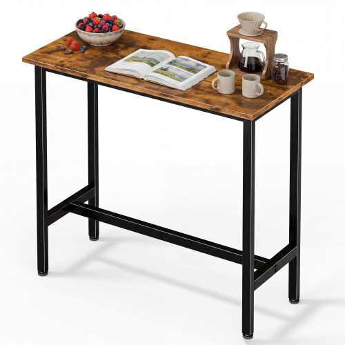 EDX bar table rectangular rust finish 40 inch