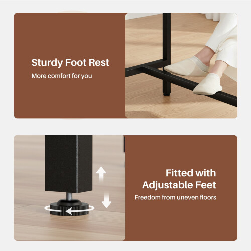 EDX Bar Table 112 cm Black Metal Frame 2