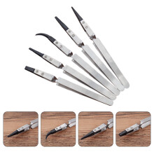 5Pcs Straight Tip Tweezer for Soldering Tasks