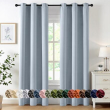 Svetlomodré zatemňovacie závesy 40x84", 2 panely, tepelne izolované, redukcia hluku, blokovanie svetla, kompatibilné so štandardnými tyčami