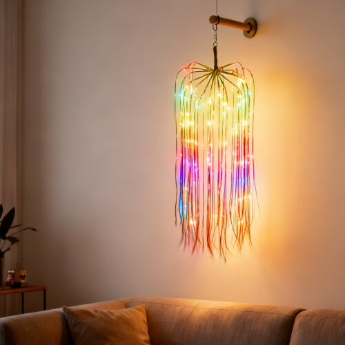 Lichterkette „Trauerweide“, 100 cm, mehrfarbig