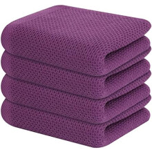 Torchons gaufrés 100 % coton, lot de 12, 30 x 70 cm