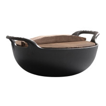 Household Cast Iron Skillet Non-stick Round Pot Household Cooking Pot Cast Iron Saucepan