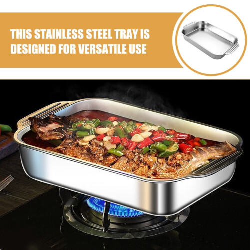 Lasagna Pan Roasting Pan Silver 1 Piece 2